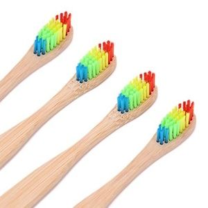 4 Pack Bamboo Toothbrushes